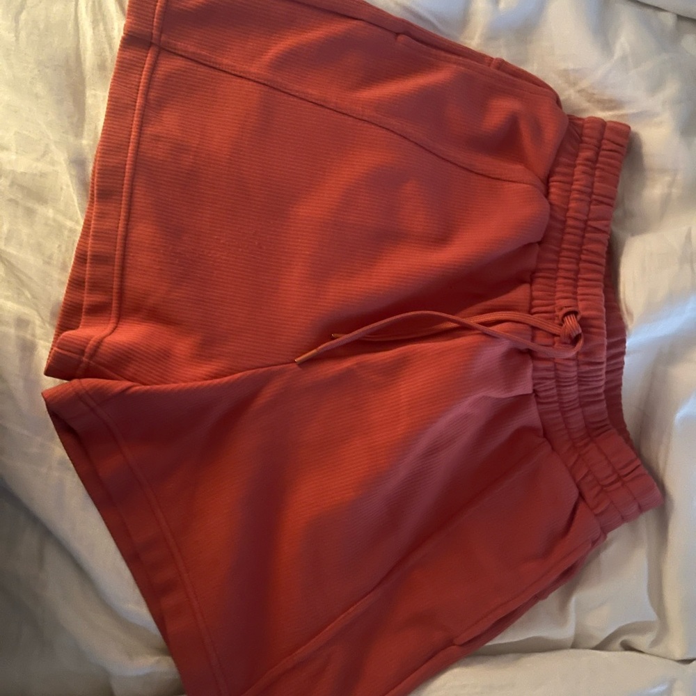 Zella Orange Athletic Shorts Elastic Waistband Performance Fabric